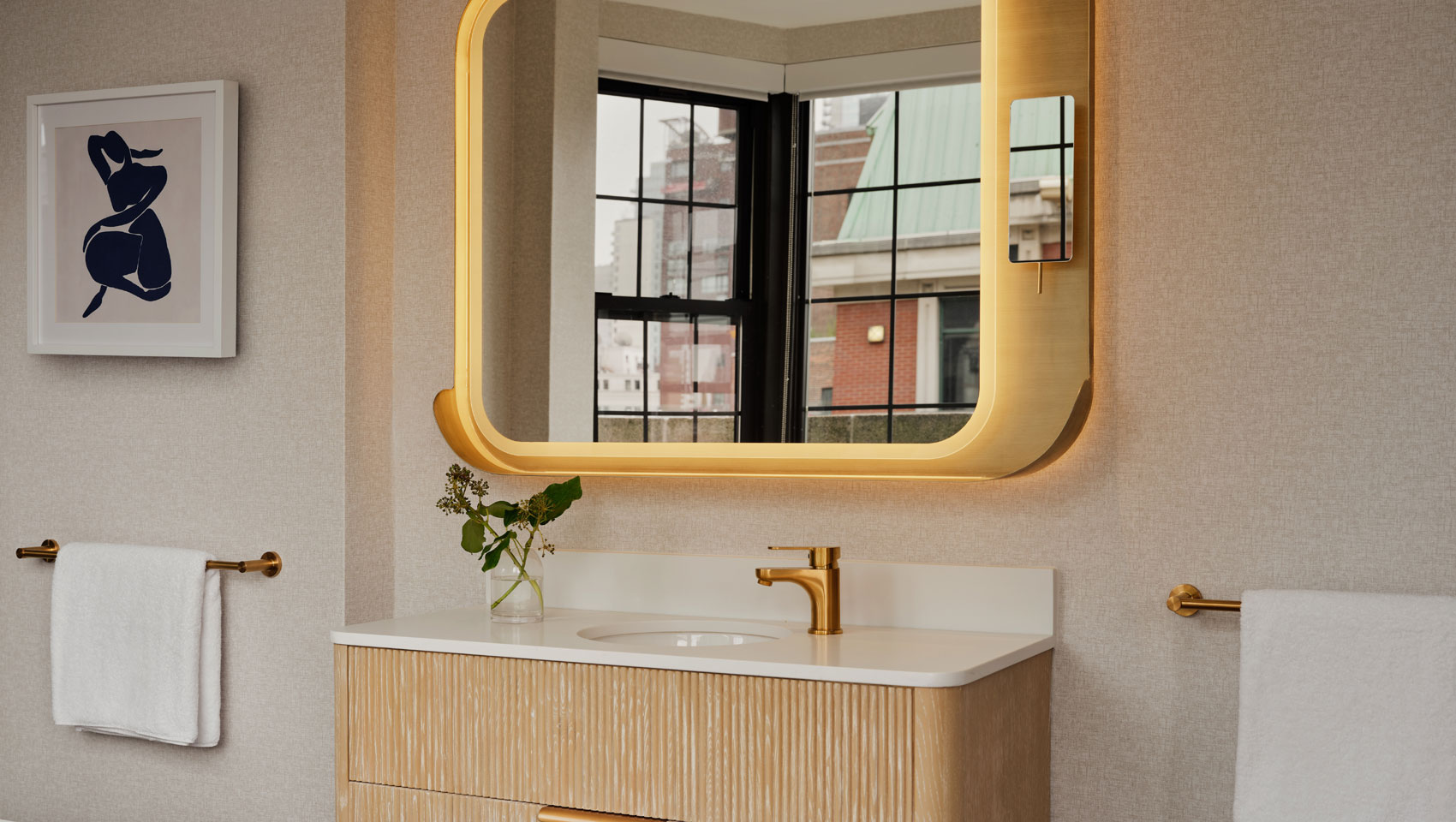 Guestroom bathroom sink at Kimpton Ashbel Hotel