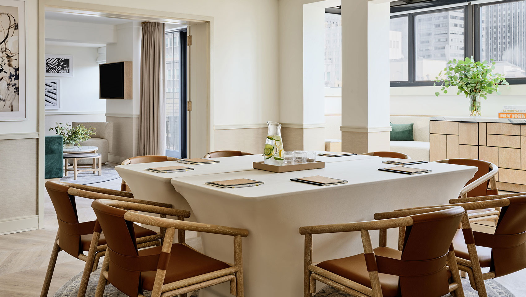 Creative workspace in a stylish New York City suite