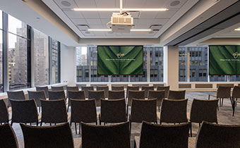 Meeting Room with classroom style chair set up